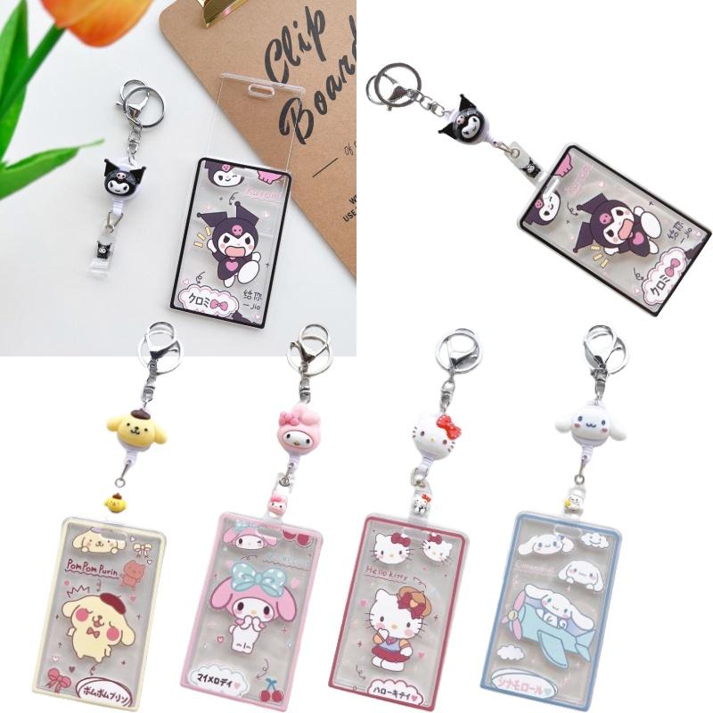 Transparent Card Sleeve With Sario Meledy Pudding Dog Print For School And Office