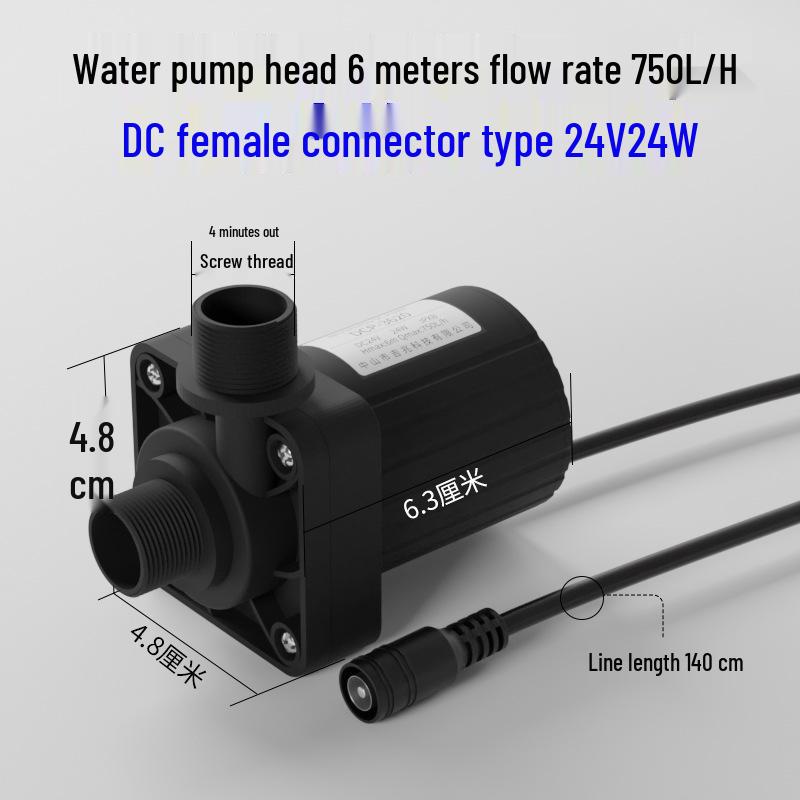 Bomba de Chuveiro Móvel Sem Escovas de Alta Temperatura 12V/24V CC & Booster Submersível para Aquecedor Solar de Água
