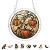 Halloween Acrylic Puzzle Decor, 2D Ghost Pumpkin Skeleton Hanging Sign, Faux Stained Glass Spooky Puzzle for Party Home Decor, Stress Relief Toy