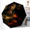 1pc Lord of the Rings Volcano Automatic Folding Umbrella - Compact 8-Rib Design, Durable Plastic & Iron1286L