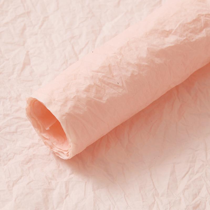 

5 листов/пакет Бумага для упаковки подарков с мятой текстурой для DIY упаковки цветов 56x56см розовый