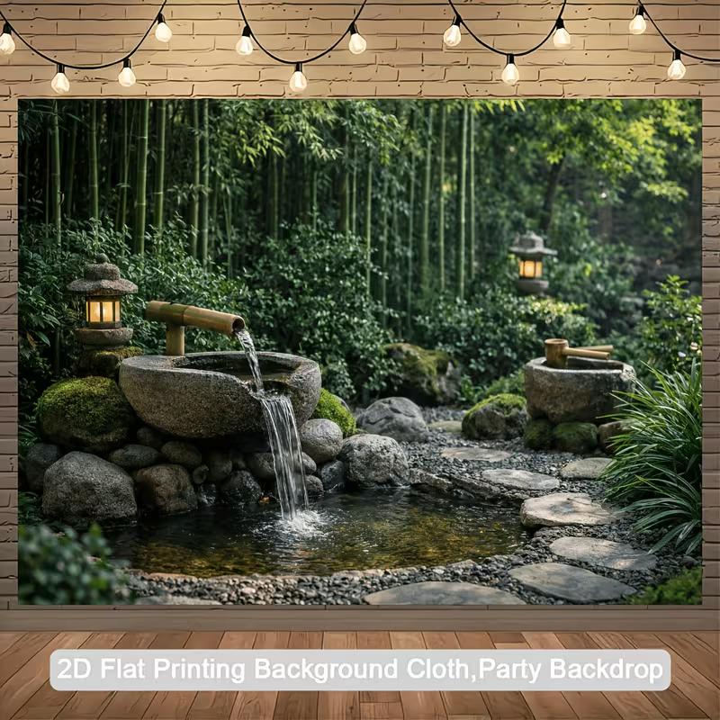 2D Stone Path Waterscape Portrait Photo Backdrop