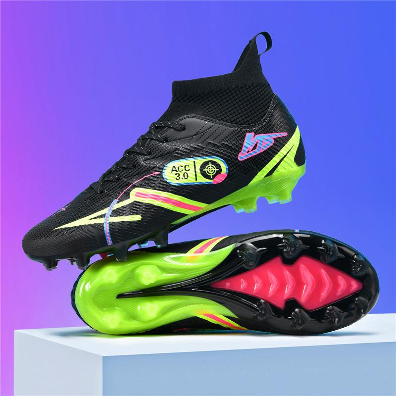 Xiyin manufacturers help 2025 football shoes, men's and women's high-top students, spike competition training shoes