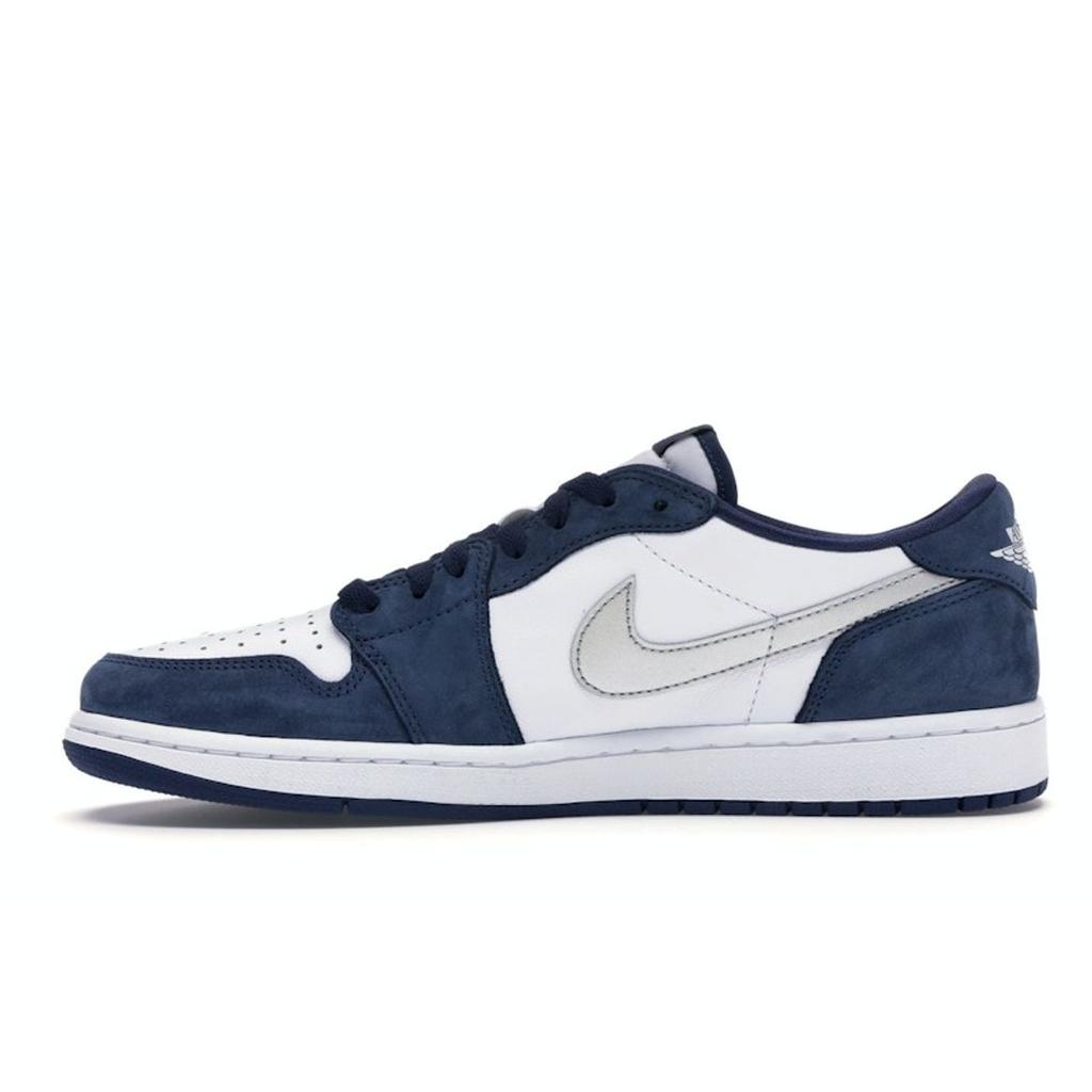 Eric Koston X Air Jordan 1 Low SB Midnight Navy Men Sneakers Blue White-Ember-Glow-Metallic-Silver CJ7891-400