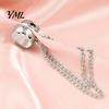T-shirt Hem Clip 2Pcs Magnetic Clothing Pin for Shortening Pants Legs, Button Legs Shirt Sleeves Hems, Clothes Decorative with Chain Quick Adjustment