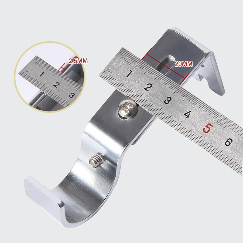 2 Stück Eisen Universal Gardinenstangenhalterung Verstellbare Länge 8,8-11,5cm Römische Stange für Heim Möbel Zubehör