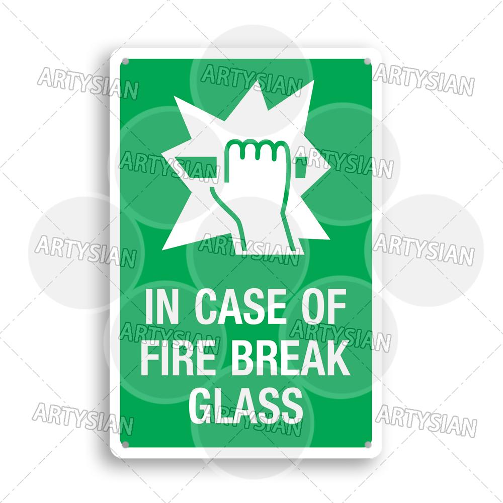 Fire Safety Metal Sign Flammable Warning Emergency Exit Escape Alarm Extinguisher Instruction Signage Assembly Hose Reel Plaque