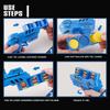 1Pc Foam Flying Saucer Guns Ejection Disc Toy With 25 Eva Soft Bullets Toy Gun Kids Summer Outdoor Games Interactive Sport Toys