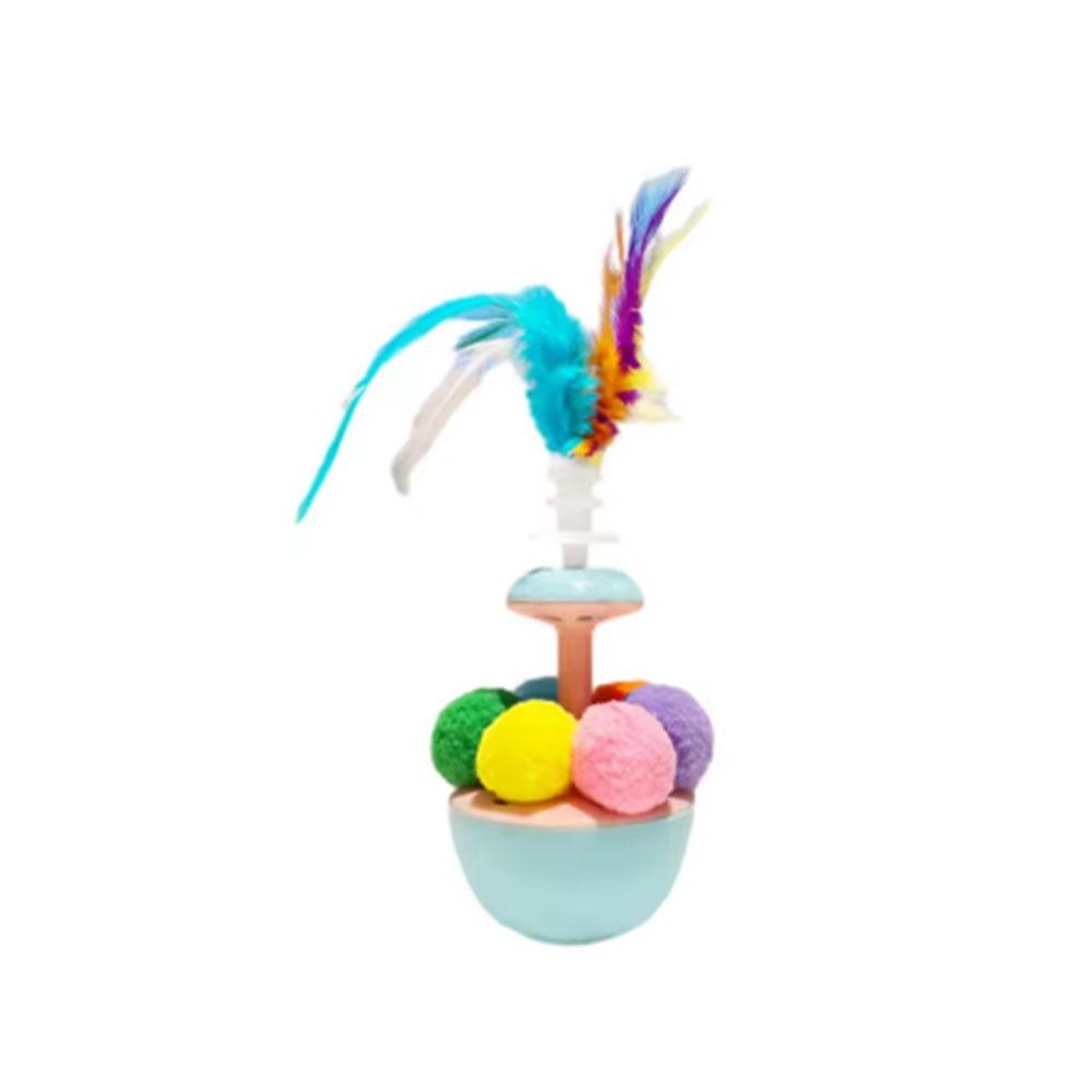 

Интерактивная игрушка-неваляшка для кошек, Интерактивная игрушка для котят и кошек для снятия тревожности и скуки синий