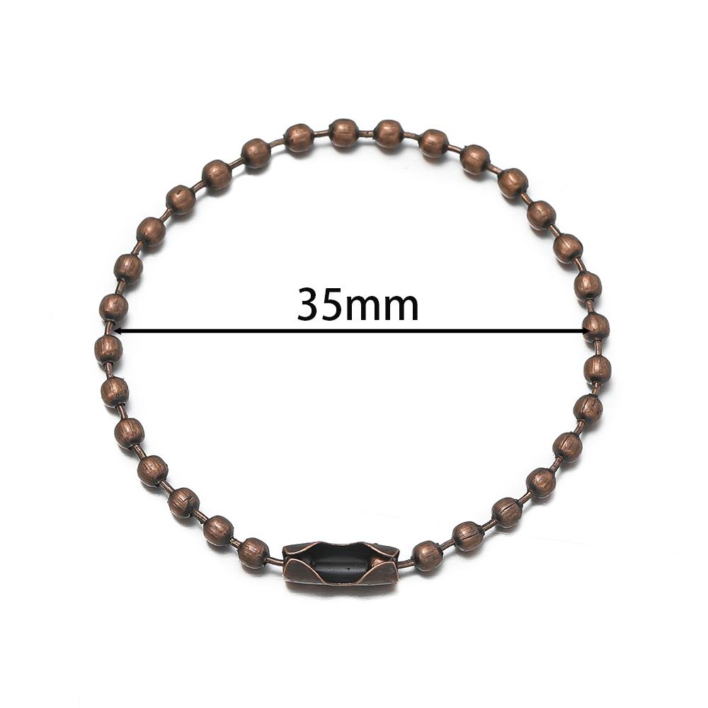 50 szt./partia Okrągłe kulkowe łańcuszki Pasują do breloczka Długość 12 cm Breloczek do identyfikatora psa Łańcuszki hurtowe Z łącznikiem Do tworzenia biżuterii DIY