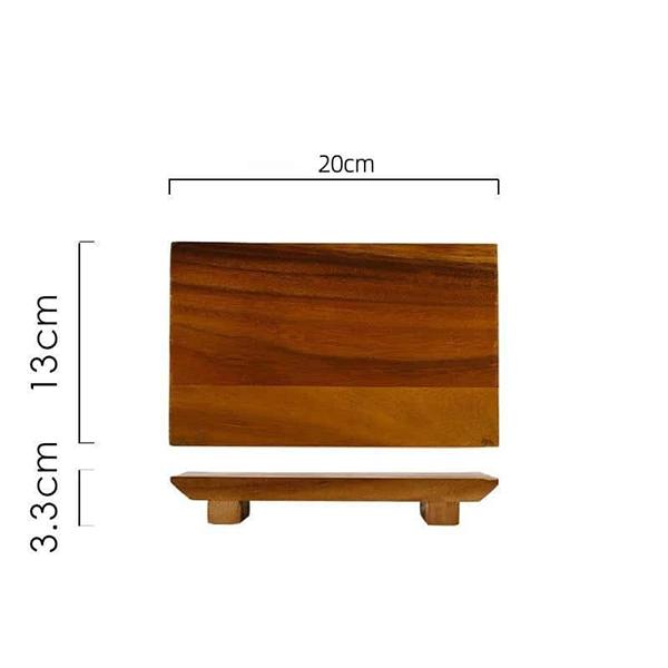 Dishes Plates Customized Wood Service Tray Plate Wooden Coffee Snack Fruit Tea Cake Plate for Home Display Tray
