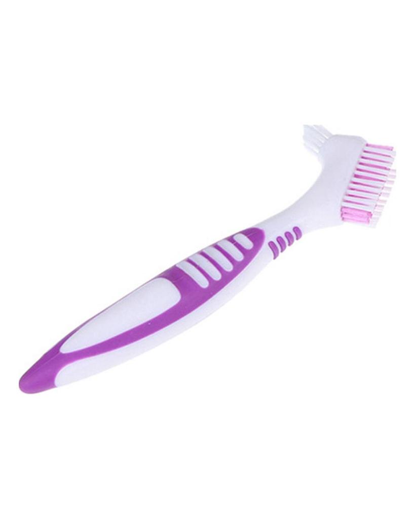 Vielseitige Prothesenzahnbürste. Verschleißfester Kunststoff, leicht zu greifen