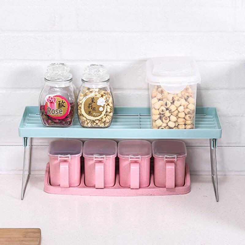 

Single-Layer Plastic Kitchen Organizer Rack