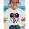 European Sizes A Short-Sleeve T-Shirt with a Round Neck Featuring a Heart And Butterfly Print, Perfect for Everyday Outings