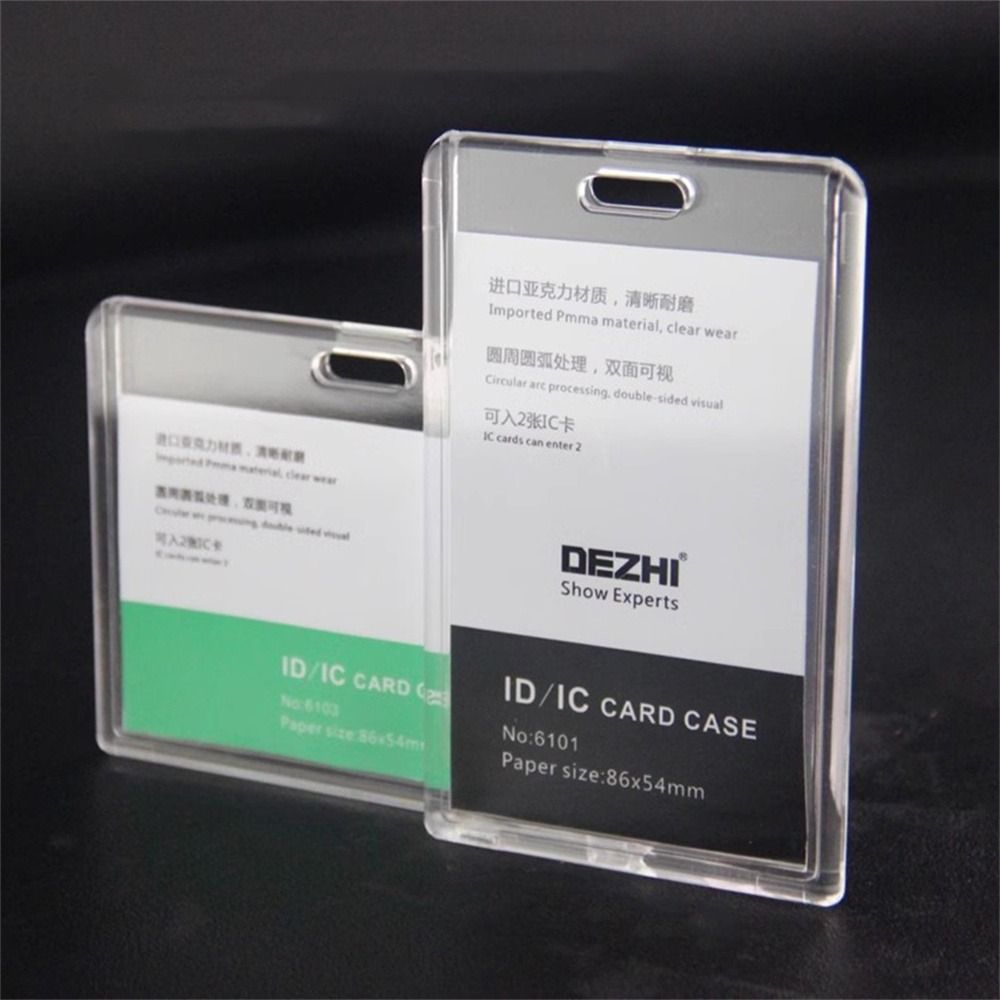 Work Identity ID Card Holder Adjustable Name Card Cover Business Card Holder Office Supplies