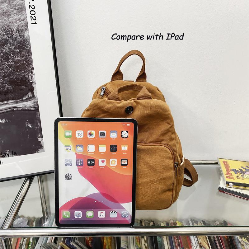 Casual Canvas Women Backpack Big Capacity School Bag College Student Travel Ladies Hand Bag Vintage Female Shoulder Bag Bagpack