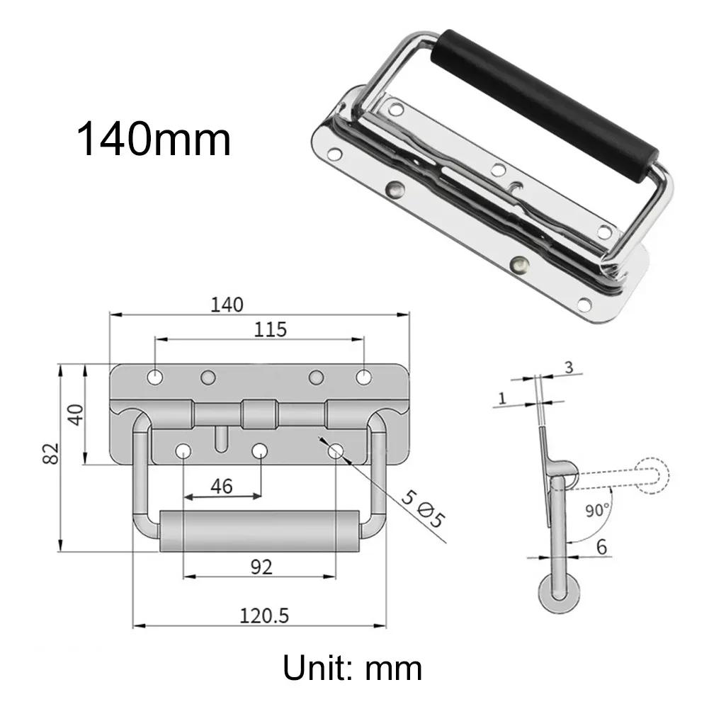 Cabinet Pulls Drawer Knobs Stainless Steel Spring Handle Toolbox Pull Wardrobe Furniture Door Handle Folding Industrial Hardware