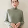 New Arrival: Women's Ribbed Cashmere Sweater - Twelve-Needle Design with Half-High Collar for Comfortable Autumn and Winter Wear