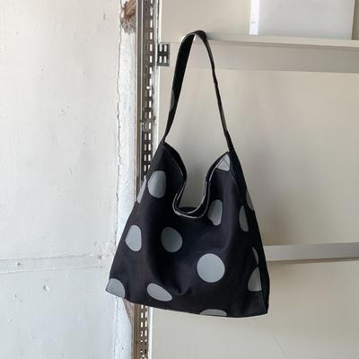 Sac original à pois arc tendance décontracté pour les trajets quotidiens nouveau sac à bandoulière femmes coton grande capacité sac fourre-tout femmes