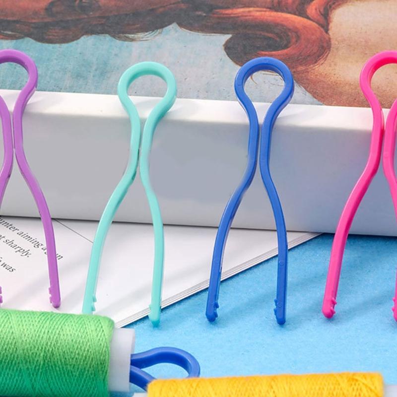 142Pcs Thread Spool Huggers Thread Spool Savers, Thread Spool Holders Clip Bobbin Clamps, Sewing Embroidery Accessories