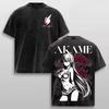 Hot Anime Akame Ga Kill Akame Graphic Tee Men Women Clothing Washed Cotton Tshirt Casual T-shirt Harajuku Unisex Vintage T Shirt