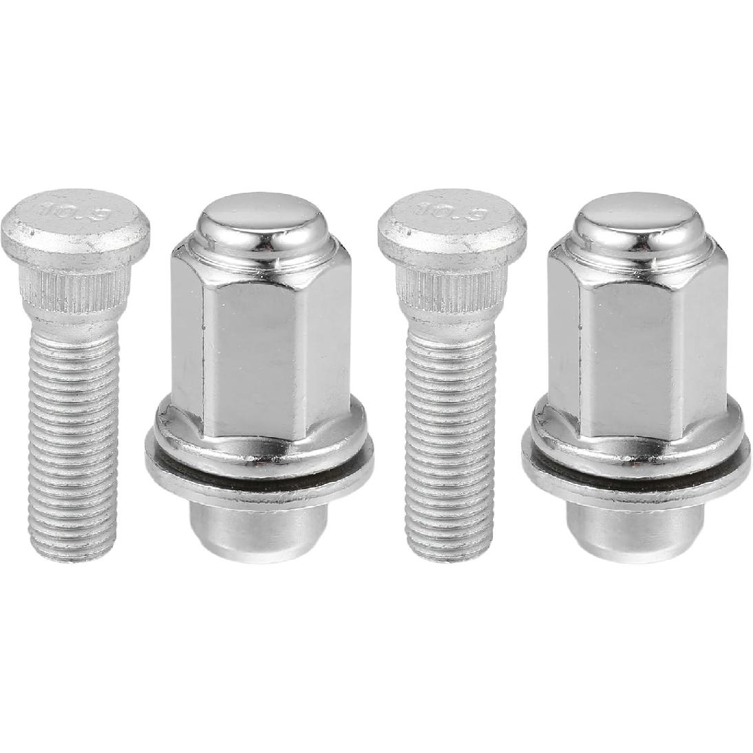 No.90942-02049/90942-01058 M12-1.5 Wheel Stud Bolts for Lexus for Toyota for Scion/Front Rear Left Right Wheel Lug Stud/Alloy Steel 14.20mm Knurl