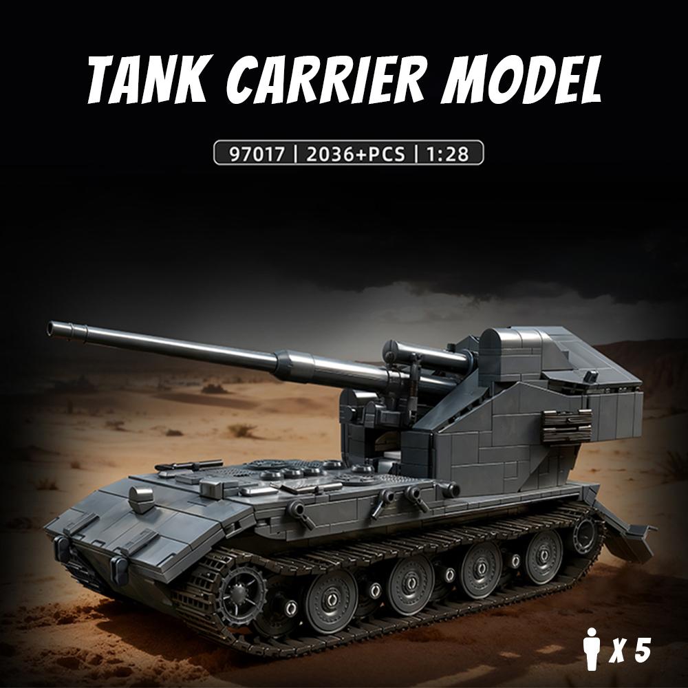 2036 PCS Carrier Vehicle Building Blocks, Heavy Tank Model, Educational Construction Toy, Compatible with Standard Bricks