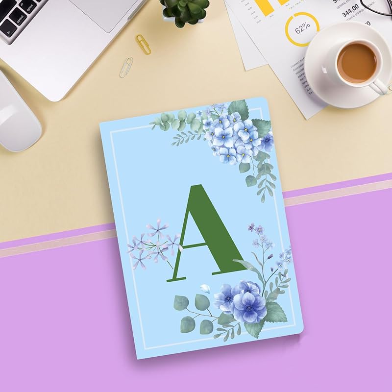 

Accuprints Initial A Premium Soft Bound Notebook Diary |Size 21 X 14.5 Cm| For Girls And Women (A5,192 Ruled Pages, 80 G синий