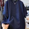 Women's Short Sleeve Cotton-Linen T-Shirt with Lace Trim - Chic & Comfortable Summer Top