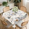 Artistic Collage Leaves Square Tablecloth Washable Abstract Botanical Decorative Table Cloth Cover for Dining Party Picnic