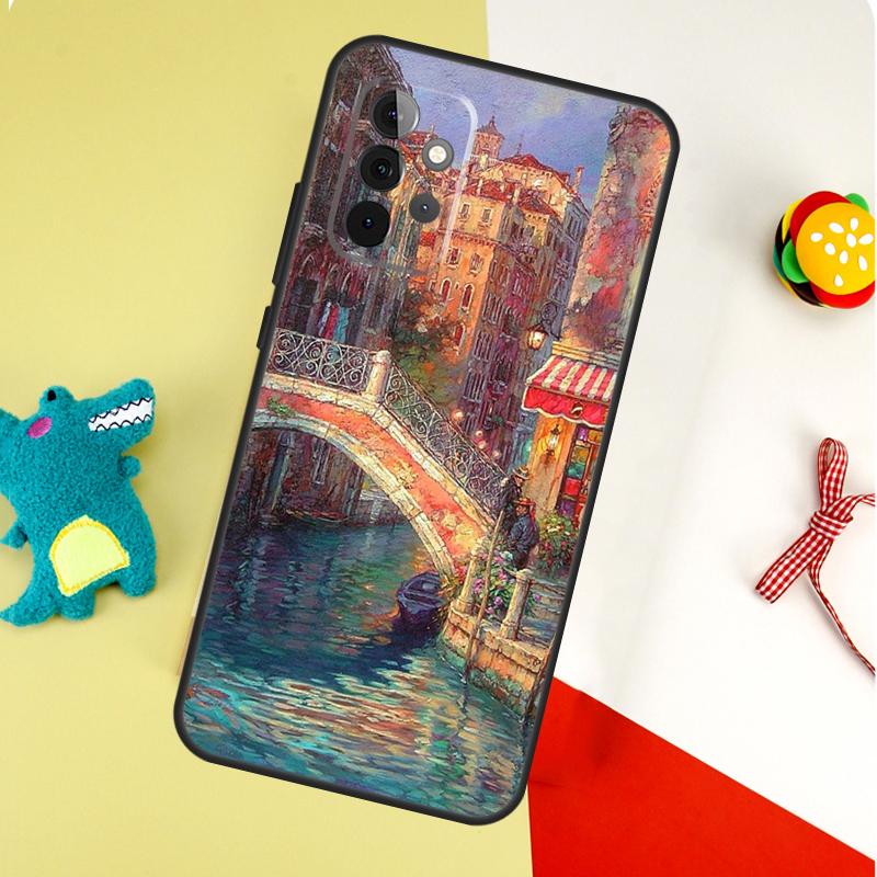 Travel italy Street Venice For Samsung Galaxy A22 A32 A52 A54 A34 A14 A55 A35 A15 A53 A33 A13 A05 A06 A16 Phone Case