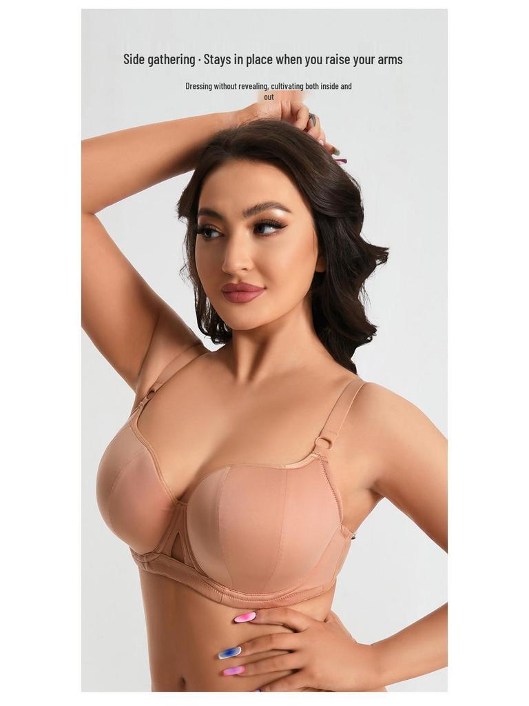 Europejski i Amerykański Biustonosz Minimalizujący i Zapobiegający Opadaniu dla Dużych Rozmiarów - Oddychający, Duży Koszyk