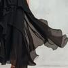 Fat Hiding Loose Dress Women's Flowy Chiffon Dress, Sleeveless Crew Neck Asymmetrical Hem Plus Size Women Long Summer Layered Cocktail Wedding