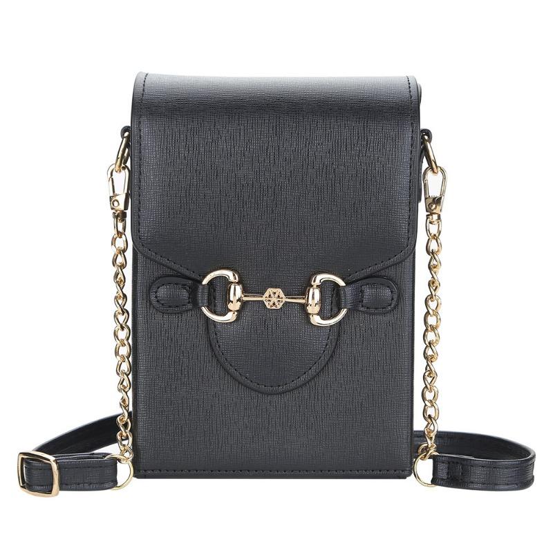 Oiseen New Mobile Phone Bag Women's Solid Color Horse Buckle Large Capacity Shoulder Oblique Span Women's Bag Wallet