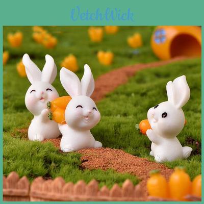 Cute Cartoon Animal Rabbit House Miniature Garden Resin Accessory