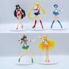 Φιγούρα Anime Sailor Moon 16εκ. PVC Κινούμενο Σχέδιο Ερμής Άρης Δίας Αφροδίτη Παιχνίδια για Κορίτσια Μοντέλο Δώρο Κούκλες Στατική Διακόσμηση Γραφείου