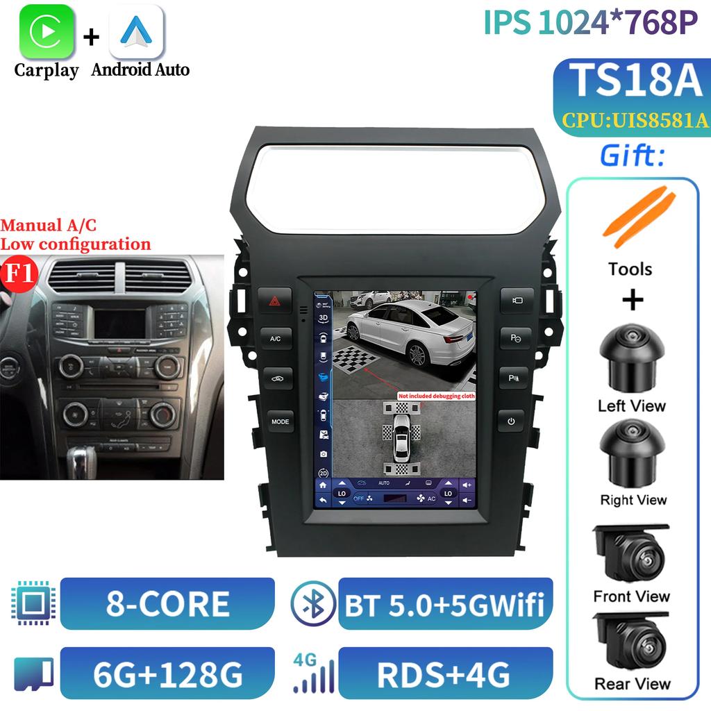 9.7inch Android Car Stereo Radio Multimedia Video Player For Ford Explorer 5 2011-2019 Navigation Carplay Automotive Screen GPS