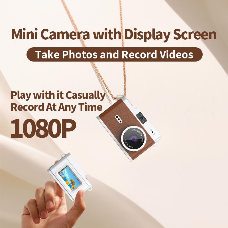 New HD 1080p Retro Mini Digital Camera Photo Video Keychain Camera Video Outdoor Cute Cameras Kids Gift With 0.96 Inch Screen