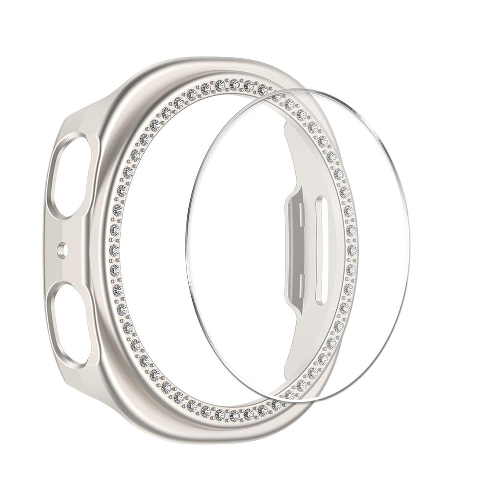 Diamond Case+ Glass For Samsung galaxy watch 8 40mm 44mm Accessories PC Protective Bumper shell for galaxy watch 8 cover