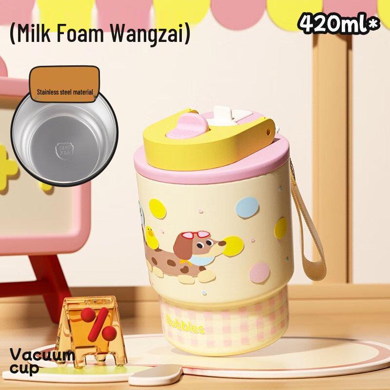 Changqi Cute Double-Drink Insulated Portable Coffee Tea Cup with Handle