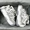 New Student Casual Niche Bread Shoes Women's Korean Version Ins Trendy and Versatile Couple Thick-soled Low-top Board Shoes Men