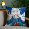 Anime Girl G-Gawr G-Gura Pillow Case Plush Fabric Soft Pillowcase Double Sided Print Sofa Cushion Cover Throw