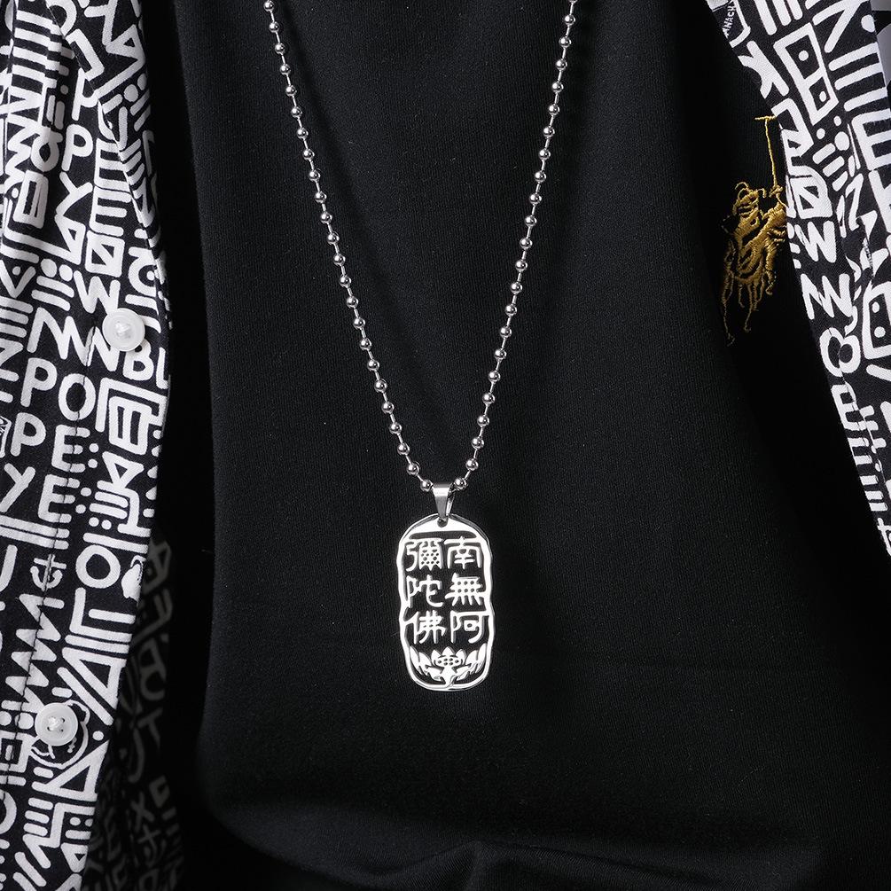 Chinese Style Titanium Steel Anituofo Brand Pendant Made of Stainless Steel