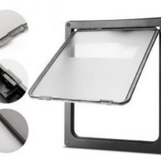 Pet Cat & Dog Door: Controllable Entry/Exit for Houses & Cages, Wooden Design