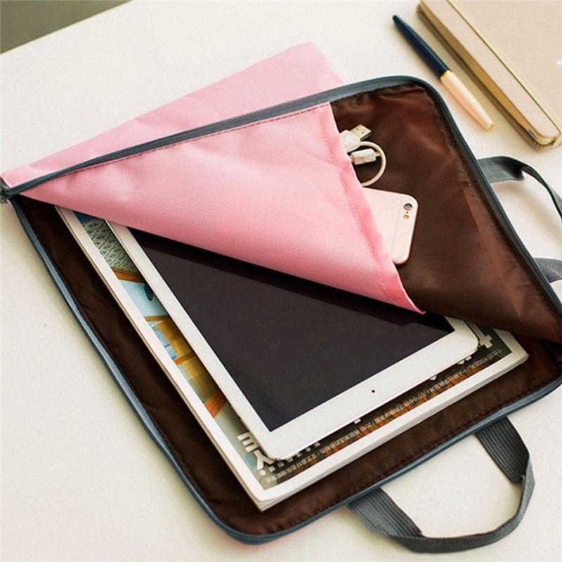 Canvas Documents Bag A4 File Folder  Dual Buckles Filing Bag Waterproof  Paper Office School