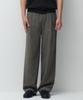 Crinkle Linen-Like Wide Elastic Pants [Khaki Gray]