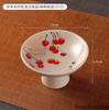 1pc Ceramic Dim Sum Tray Afternoon Tea and Snack Plate Chinese Style Sacrificial Dishes Kitchen High Footed Dish Household Items