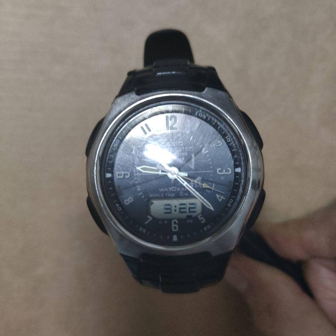 

[USED] CASIO WAVE CEPTOR Black Rubber Strap