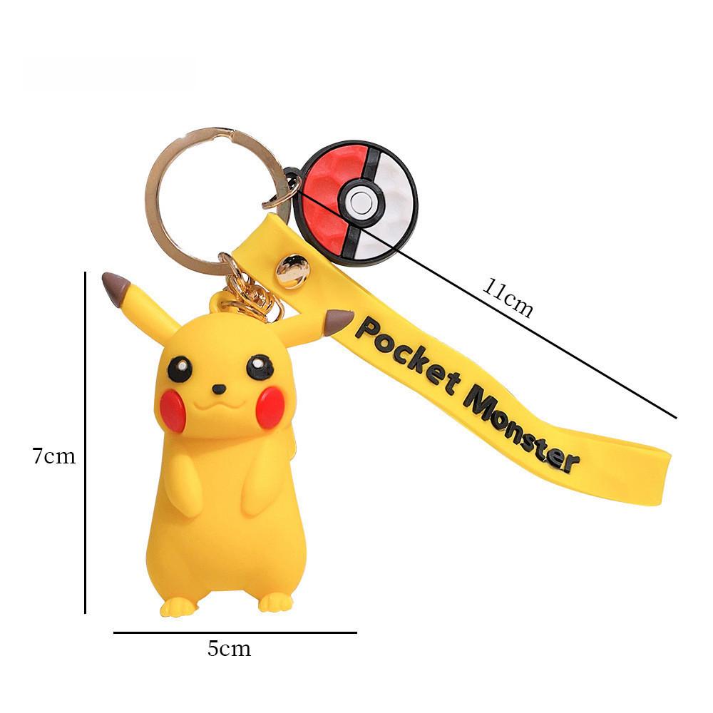 Rozkošný Pikachu Silikonový Klíčenka Roztomilý Kreativní Postava Pokemon Závěsný Doplněk