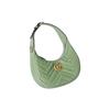 Gucci GG Marmont Sage Green Leather Chevron Quilted Mini Hobo Crossbody Bag For Women Daily Use